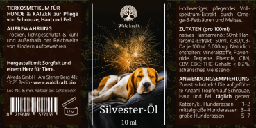 Waldkraft Silvester-Öl gegen Angst, Stress beim Hund 10ml