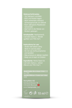 HEMPMATE CBD Öl 15% Sport THC-frei 10ml
