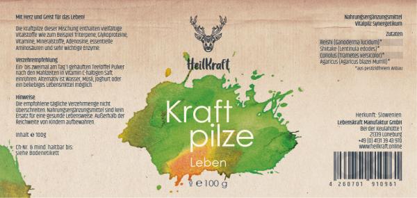Heilkraft Kraftpilze Leben 100g