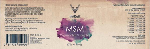 Heilkraft MSM - Organischer Schwefel 350g
