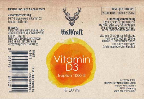 Heilkraft Vitamin D3 - 1000 IE/Tr. - 50ml