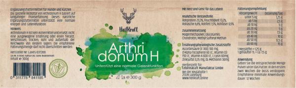 Heilkraft ArthridonumH Etikett