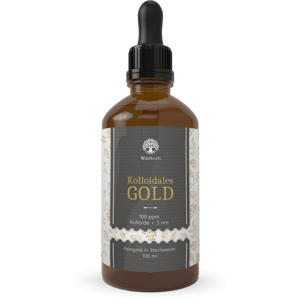 Waldkraft Kolloidales Gold – 100 ppm 100ml Pipette