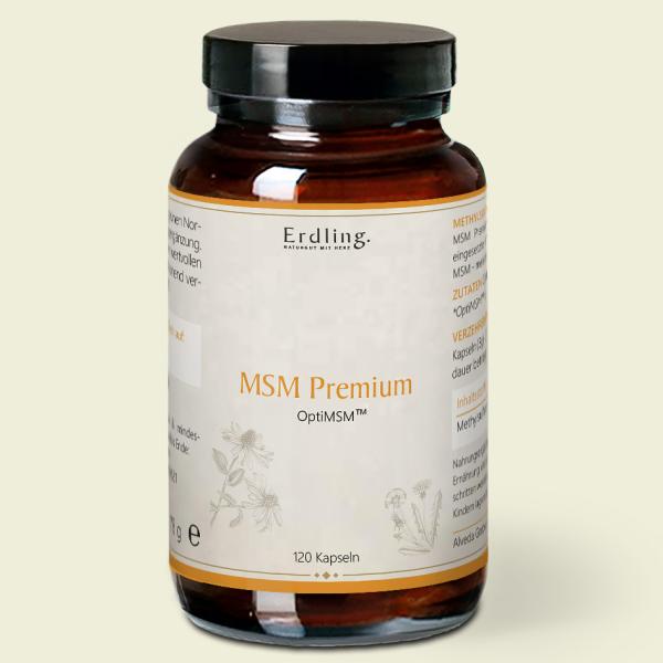 Waldkraft Erdling MSM Premium mit OptiMSM™– Organischer Schwefel MSM – 120 Kapseln