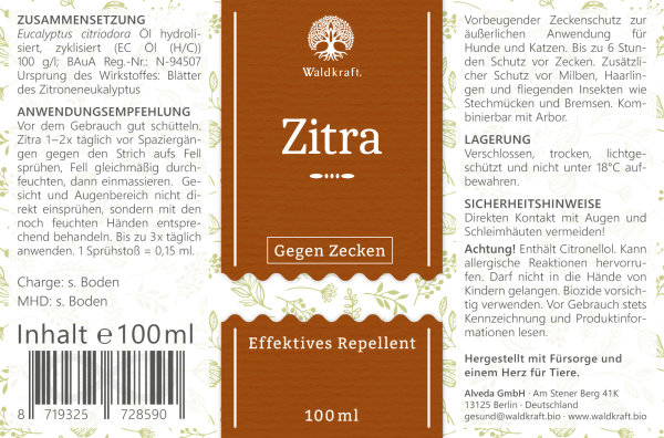 Waldkraft Zitra - Gegen Zecken 100ml