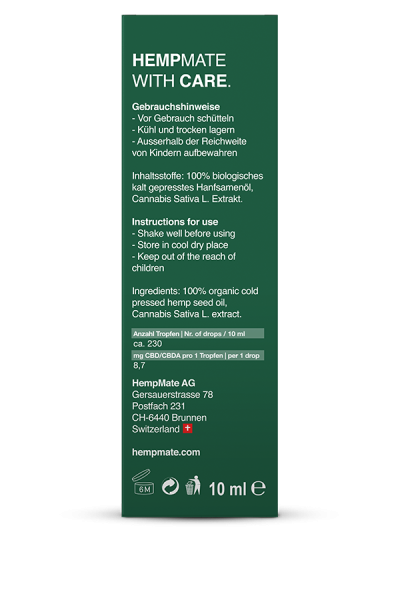 HEMPMATE CBD Öl 20% 10ml