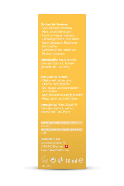 HEMPMATE CBD Öl 10% Sport THC-frei 10ml