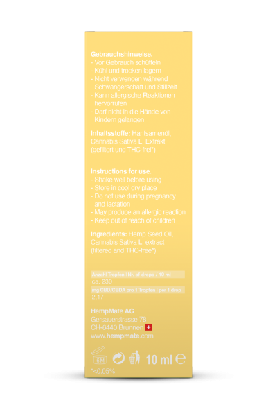 HEMPMATE CBD Öl 5% Sport THC-frei 10ml