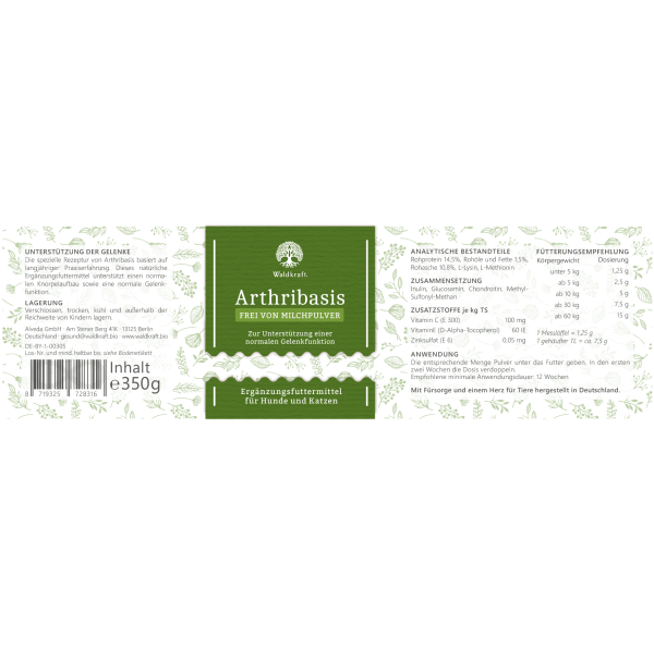 Waldkraft Arthribasis – Natürliche Gelenkunterstützung - 350g
