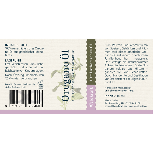 Waldkraft Oregano Öl – ätherisch 10ml